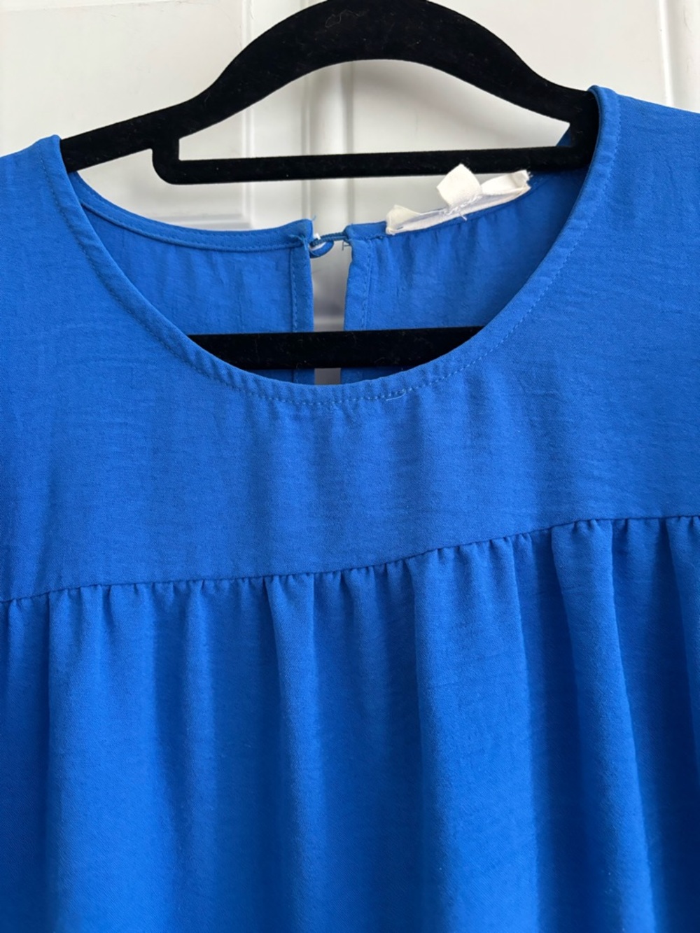 Newbury Kustom Royal Blue Tiered Ruffle Dress, Size Small - Picture 6 of 12